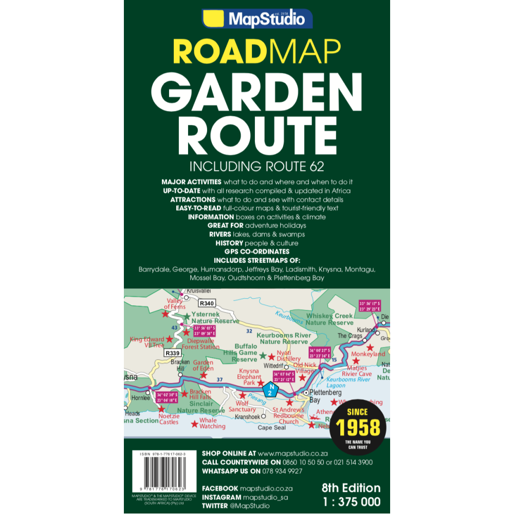 Garden Route Map Studio Route 62